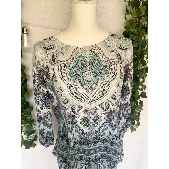 One World Y2K Green Half Sleeve Top Women's Large - Picture 3 of 11